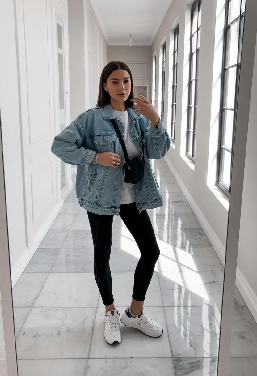 legging outfits casual Denim-Cool Everyday Look