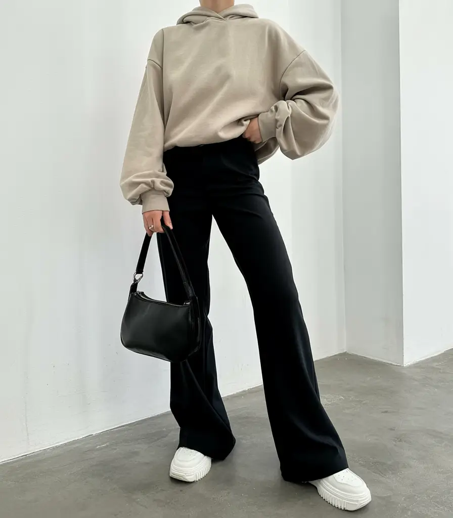 legging outfits casual Neutral Hoodie Ease