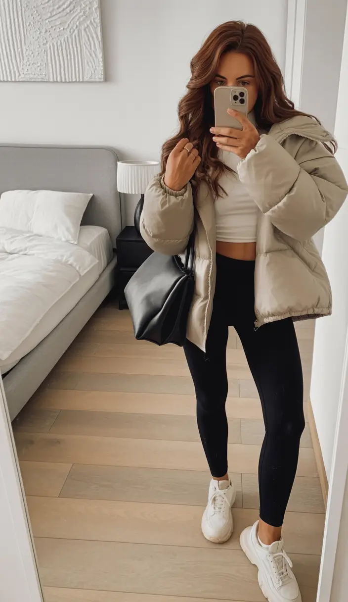 legging outfits winter Puffer Energy