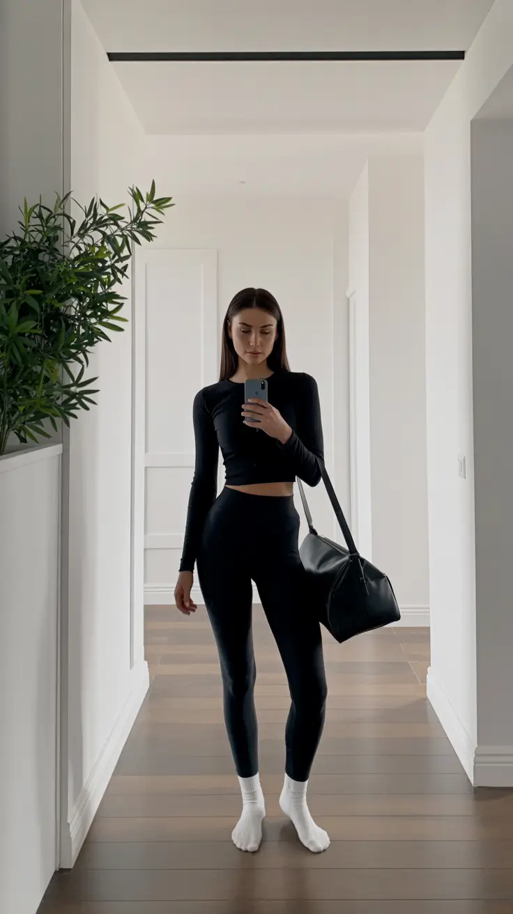 gym outfits black women Blackout Sleek