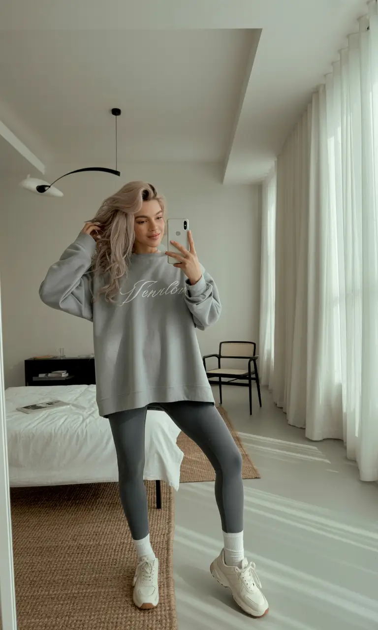 Cute Aesthetic women Soft Morning Vibes