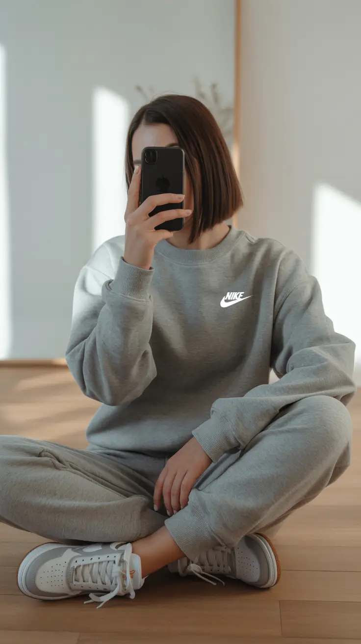 gym outfits winter Cozy Grey Classic