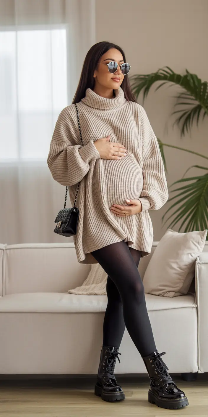 pregnancy outfits winterplus size Knit Dress Confidence