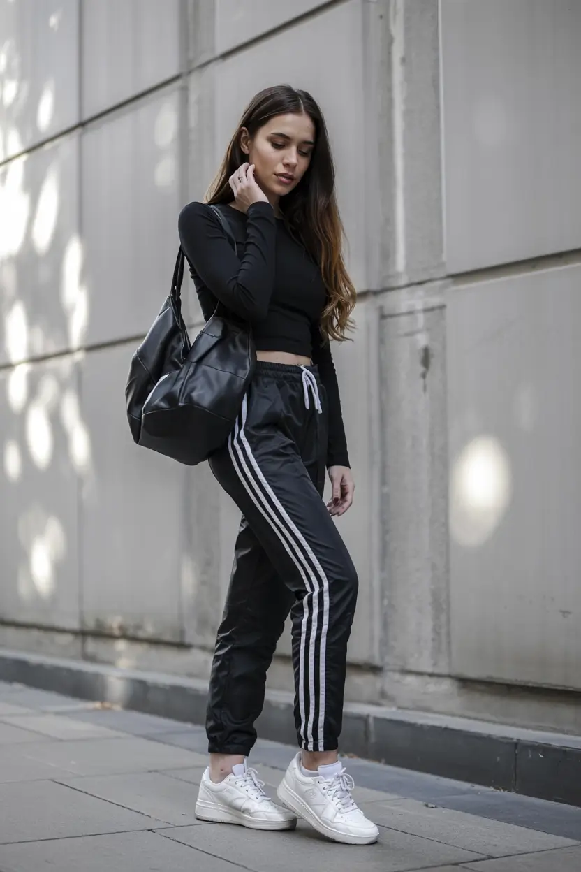 modest workout outfits casual black