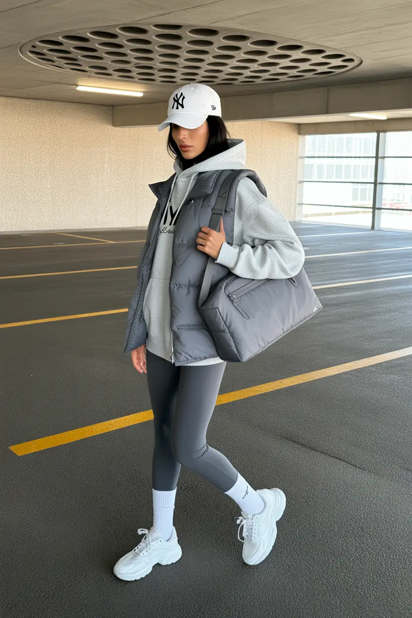 mom outfits 2026 Sporty Minimalism on the Go