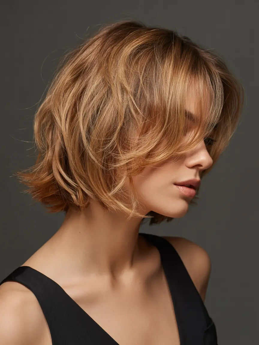 bob haircut 2026 Textured Blonde Bob with Airy Movement