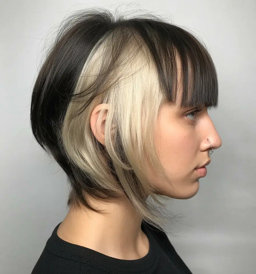 haircut-2026 Contrast Drama: The Modern Two-Tone Bixie
