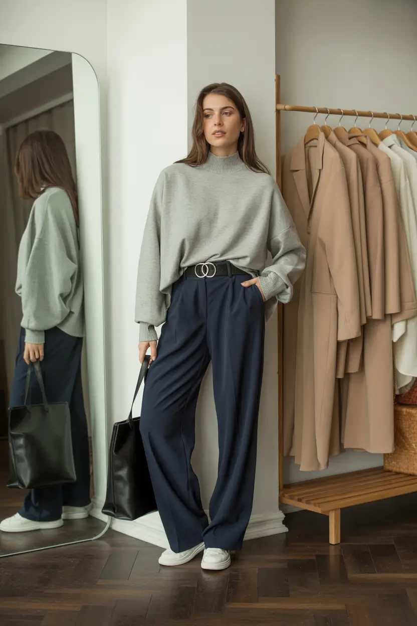 office outfits women Soft Neutrals with Effortless Confidence