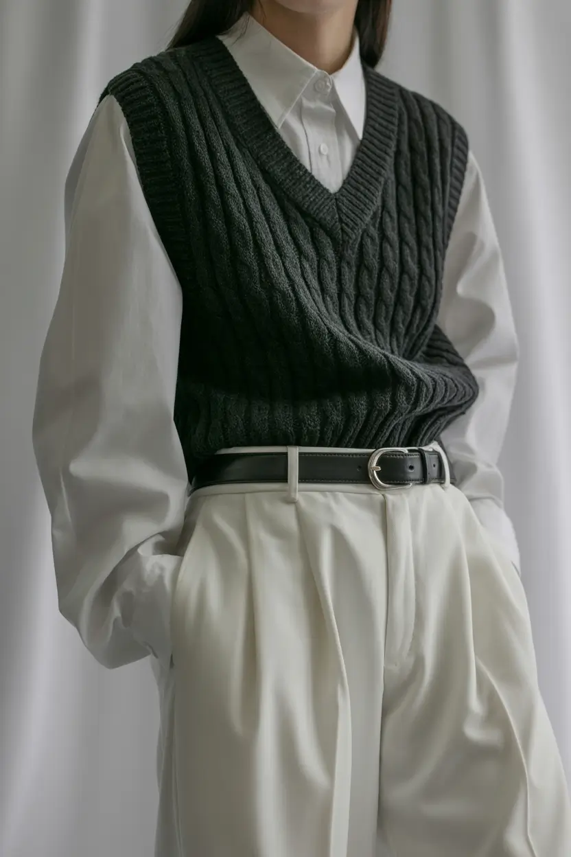 old money outfits for women 2026 Soft-Academia-Layers-With-a-Quiet-Luxury-Twist