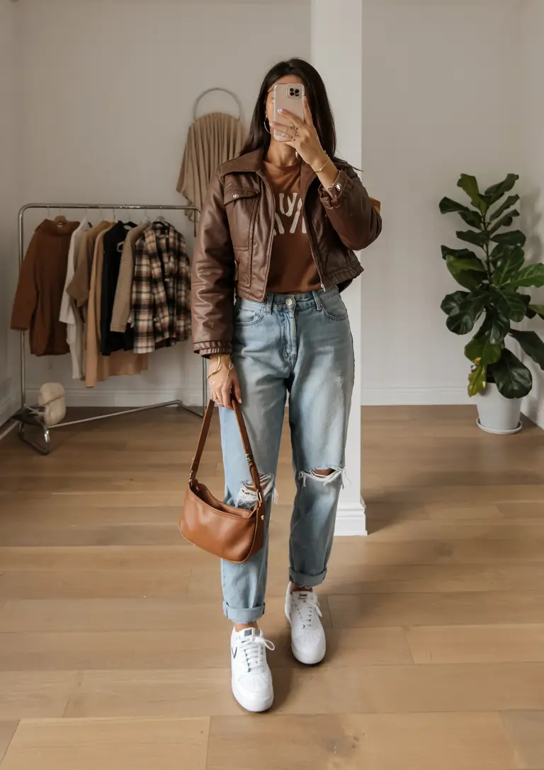 outfits ideas Retro Cool Meets Casual Energy