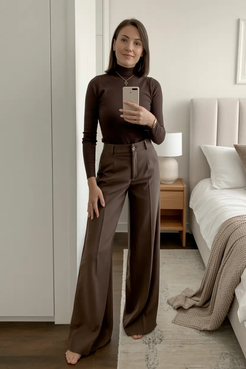 outfits for women over 40 classy Monotone Elegance