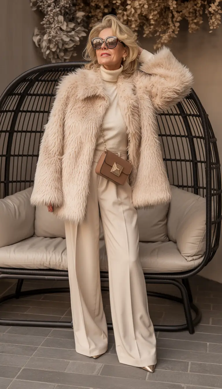 outfits for women over 40 winter Winter Luxe The Power of Cream