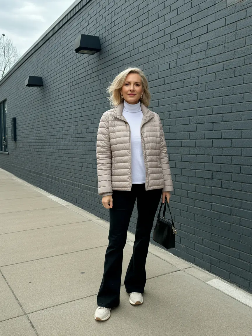 outfits for women over 40 casual Smart-Casual Layers for the City