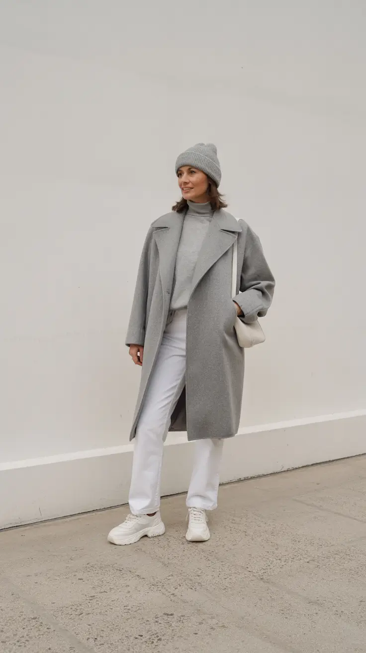 outfits for women over 40 spring 2026 Monochrome Minimalism