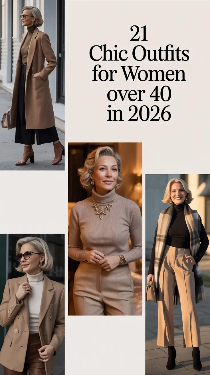 Chic Outfits for Women Over 40 in 2026: Elegant, Casual & Classy Looks to Try This Year