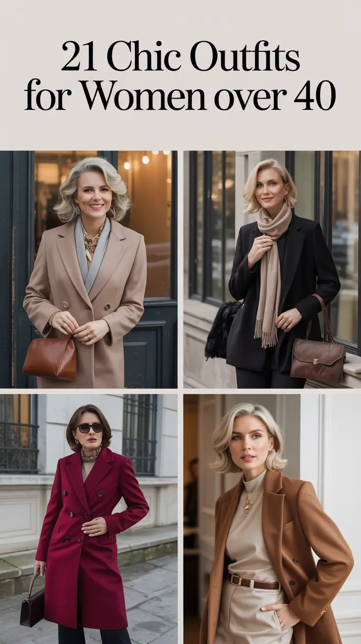 Chic Outfits for Women Over 40 in 2026: Elegant, Casual & Classy Looks to Try This Year