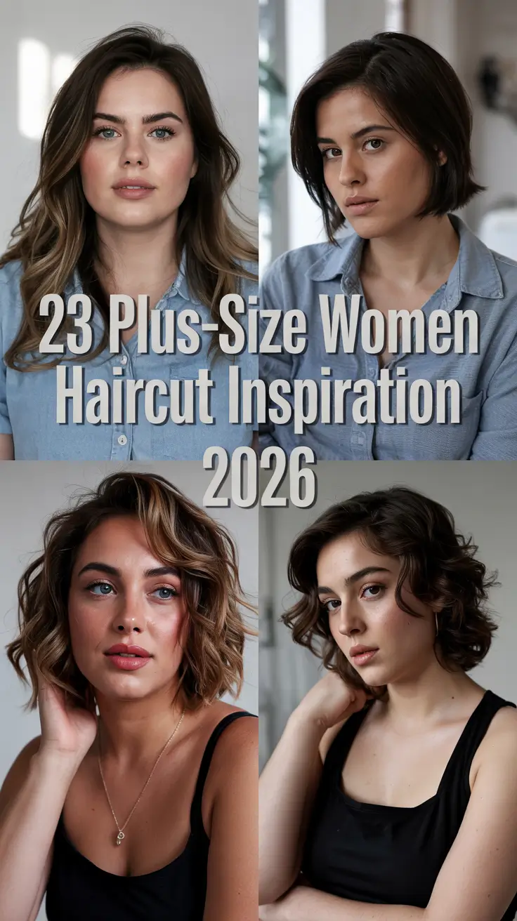Plus-size Women Haircut Inspiration 2026 — Flattering and Trendy Hair Ideas for Every Face Shape