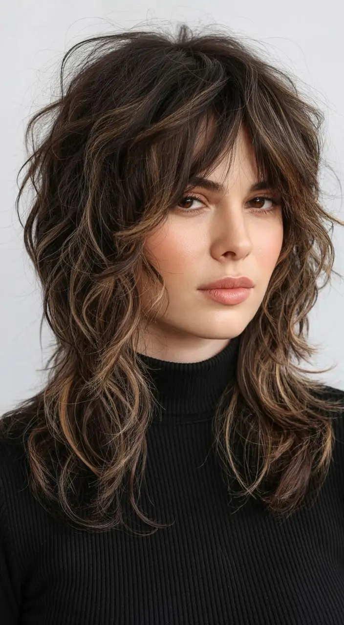 shag haircuts for women Textured Long Shag with Dimensional Highlights