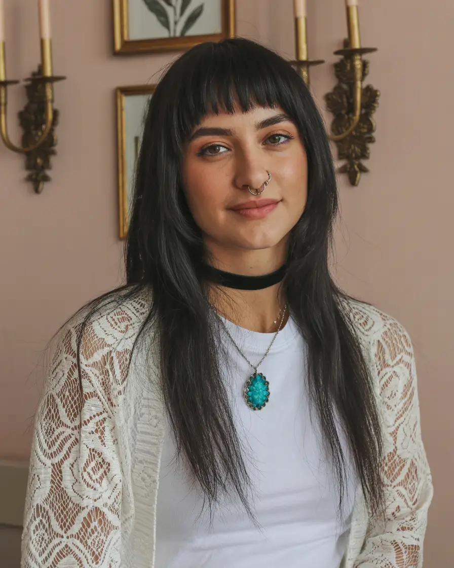 shag haircuts for women 2026 Dark and Edgy The Subtle Emo Shag