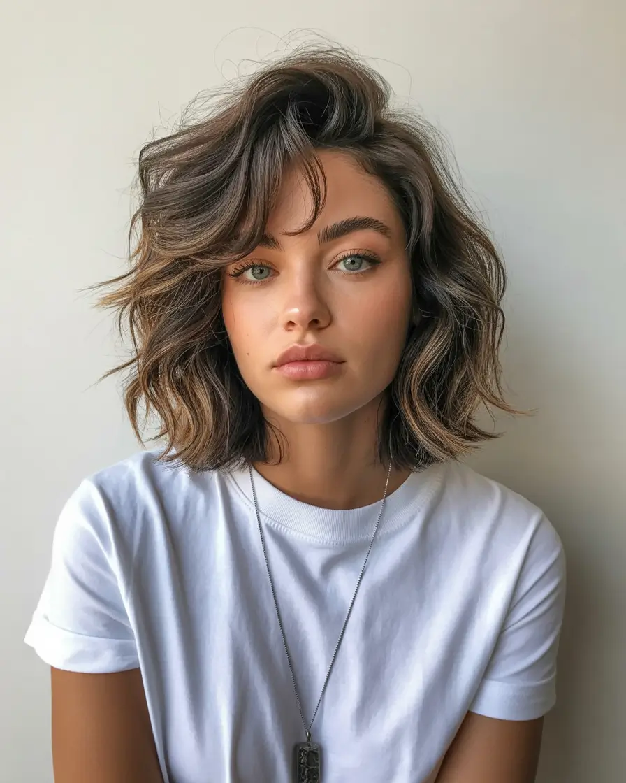 shag haircuts for women 2026 Textured Perfection The Chic Medium Shag