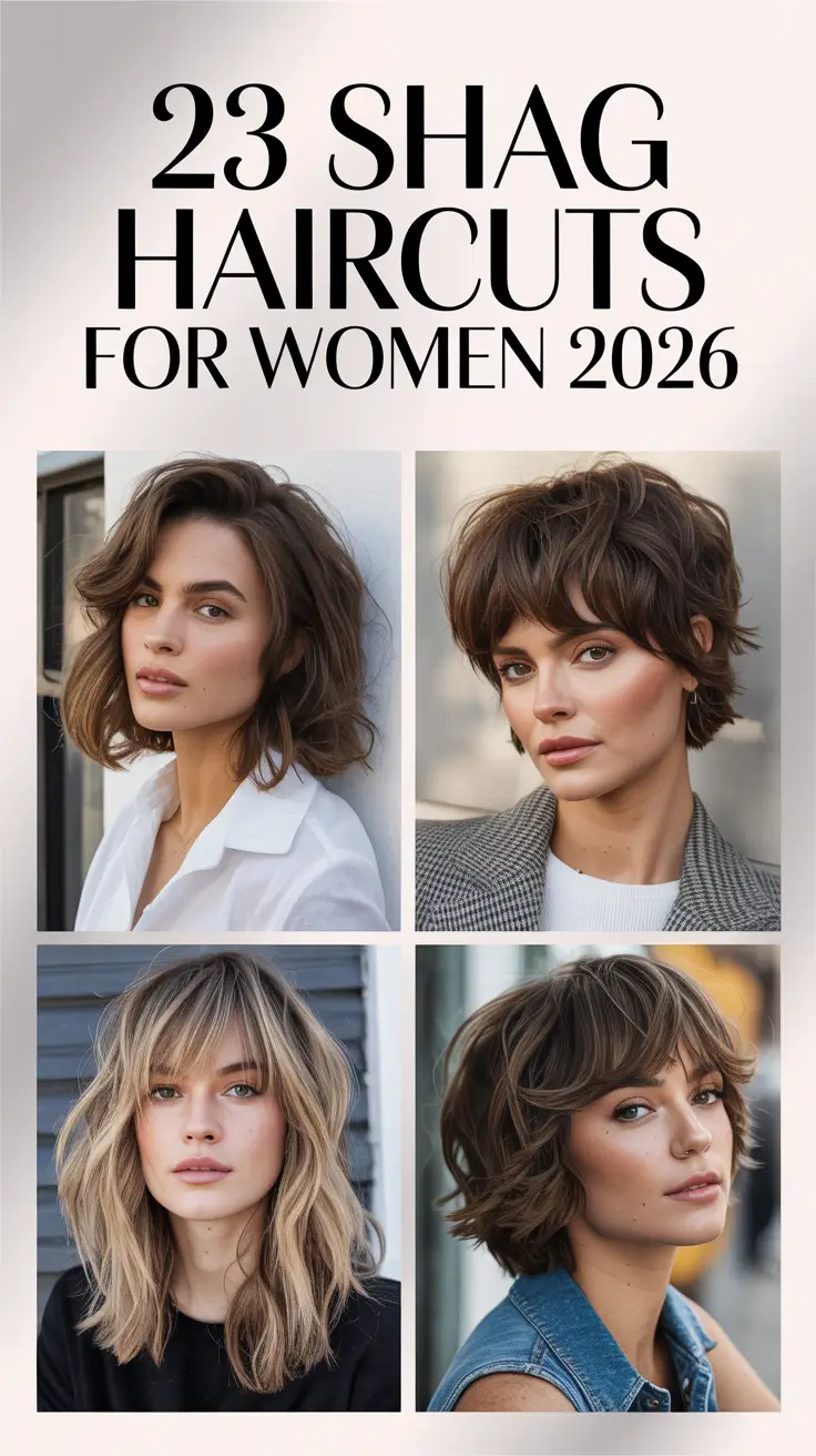 Shag Haircuts for Women 2026: Modern, Soft, and Chic Styles to Try This Year