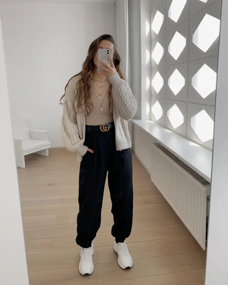 fashion outfits women Creamy Knit Warmth with Elevated Basics