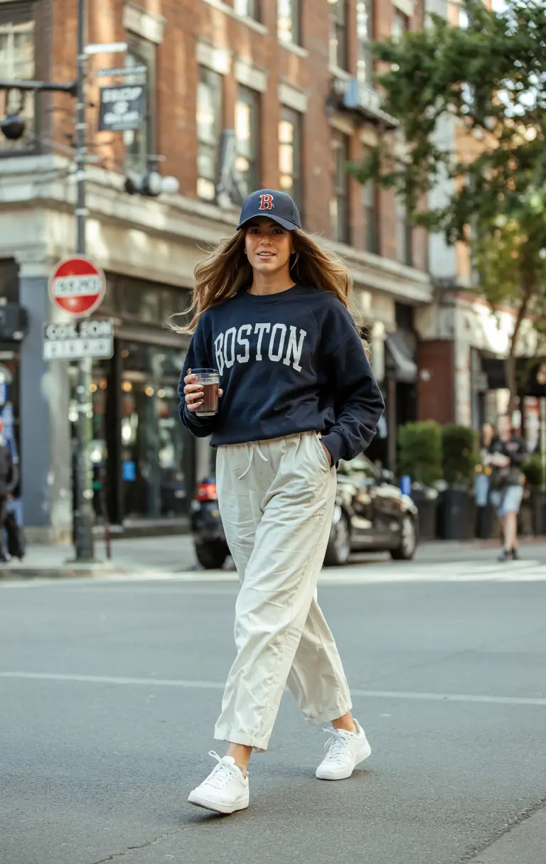 sneakers-outfits-women Classic College Navy With Crisp White Sneakers