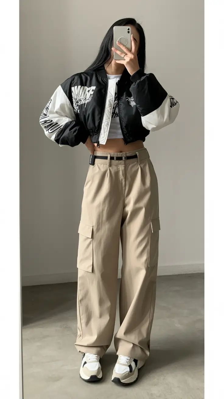 y2k outfits 2026 Cropped Energy & Cargo Revival