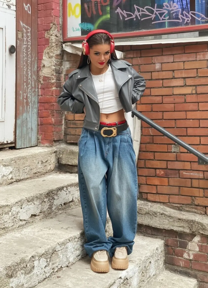 y2k outfits women Urban Retro Swagger in Slouchy Denim