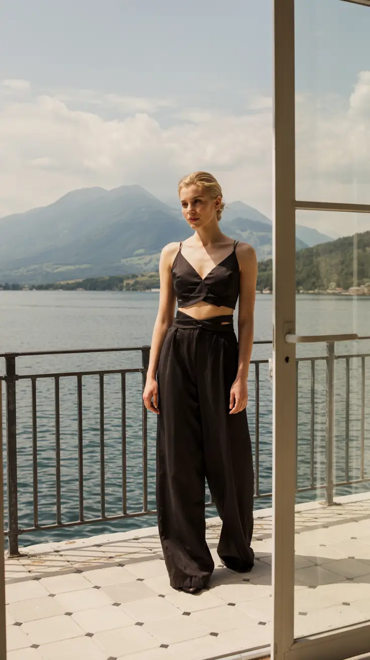 vacation outfits classy Black Elegance by the Lake