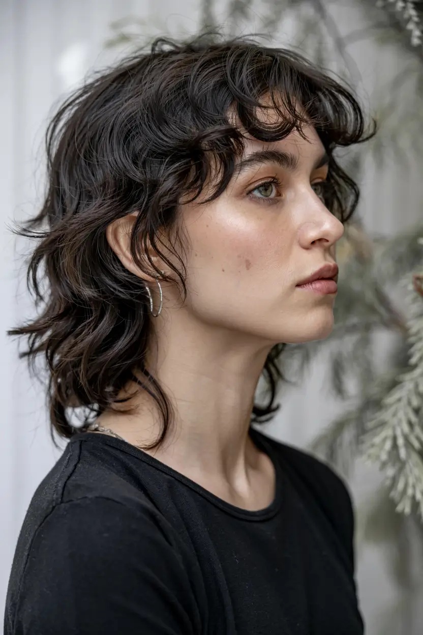 wolf haircut short Short Textured Wolf with Curly Energy