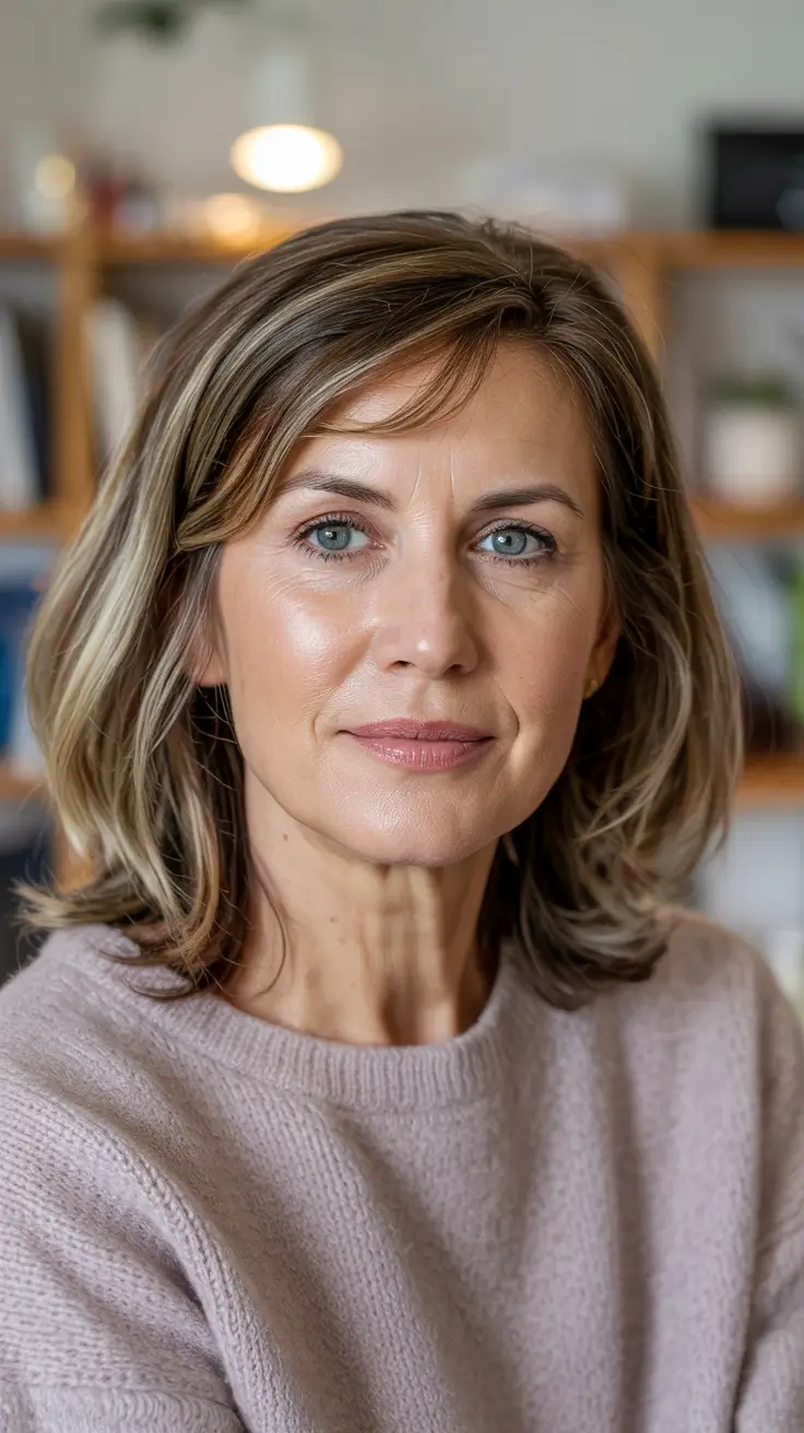 haircuts for women over 40 2026 Effortless Shoulder Length Layers