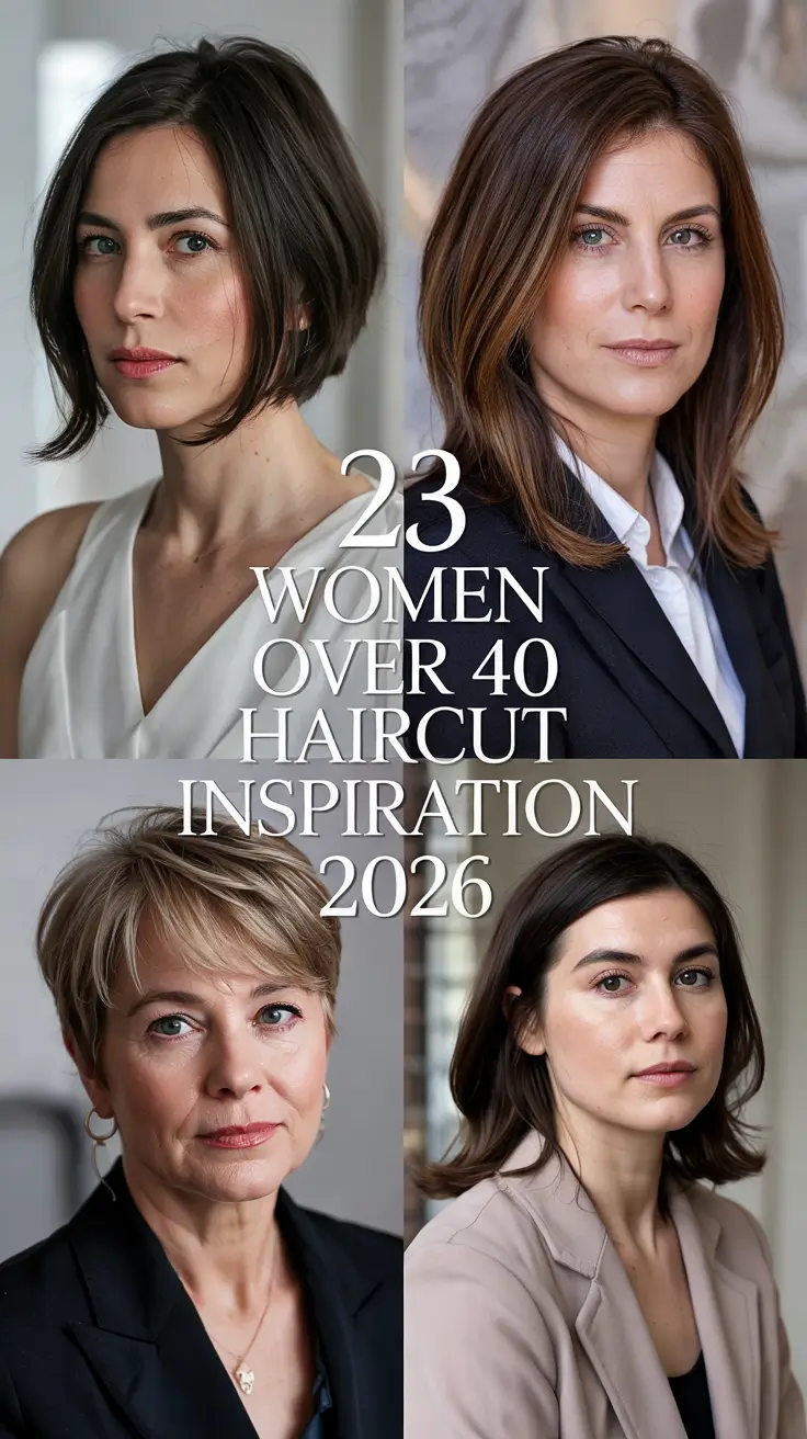 Women Over 40 Haircut Inspiration 2026 – Modern, Layered, and Flattering Haircuts to Try This Year