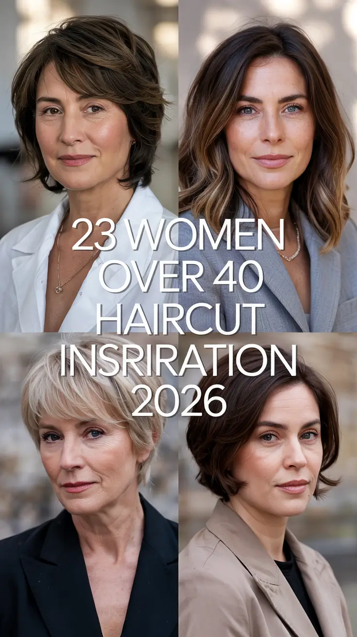Women Over 40 Haircut Inspiration 2026 – Modern, Layered, and Flattering Haircuts to Try This Year