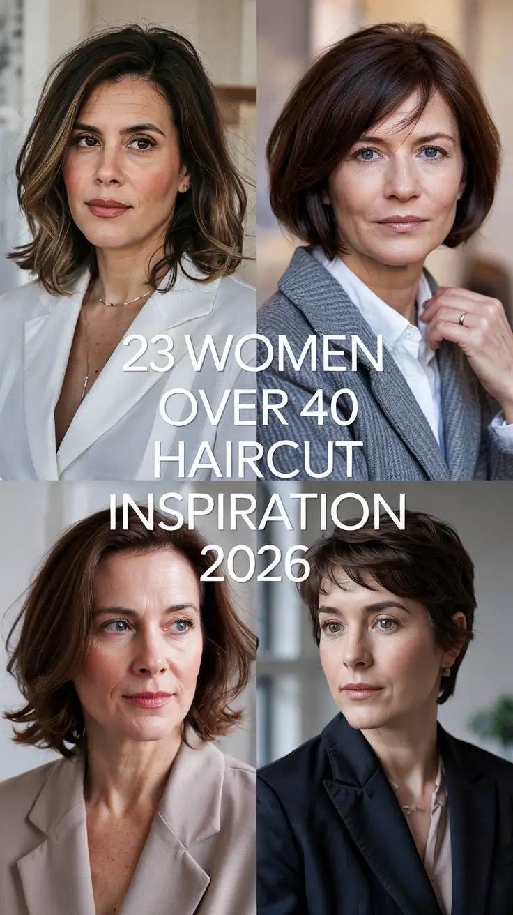 Women Over 40 Haircut Inspiration 2026 – Modern, Layered, and Flattering Haircuts to Try This Year