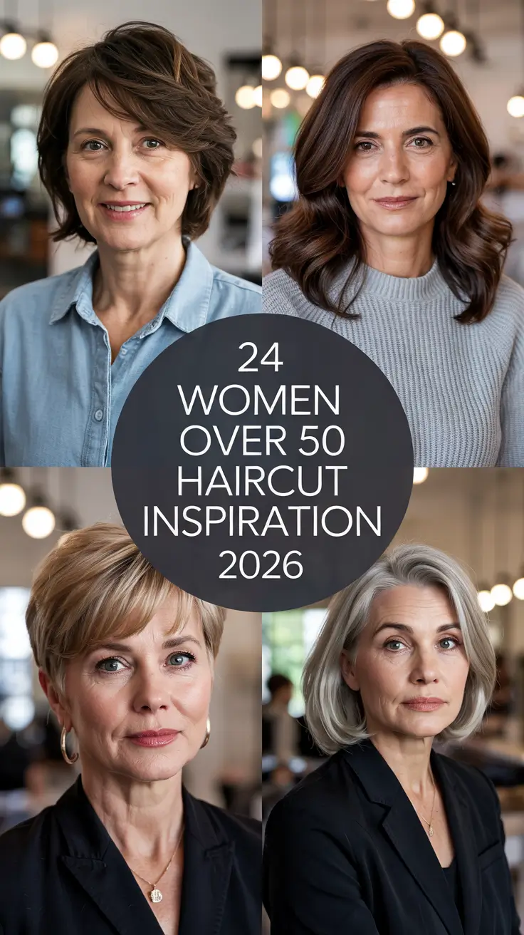 Women Over 50 Haircut Inspiration 2026 – Fresh, Chic, and Ageless Style Ideas