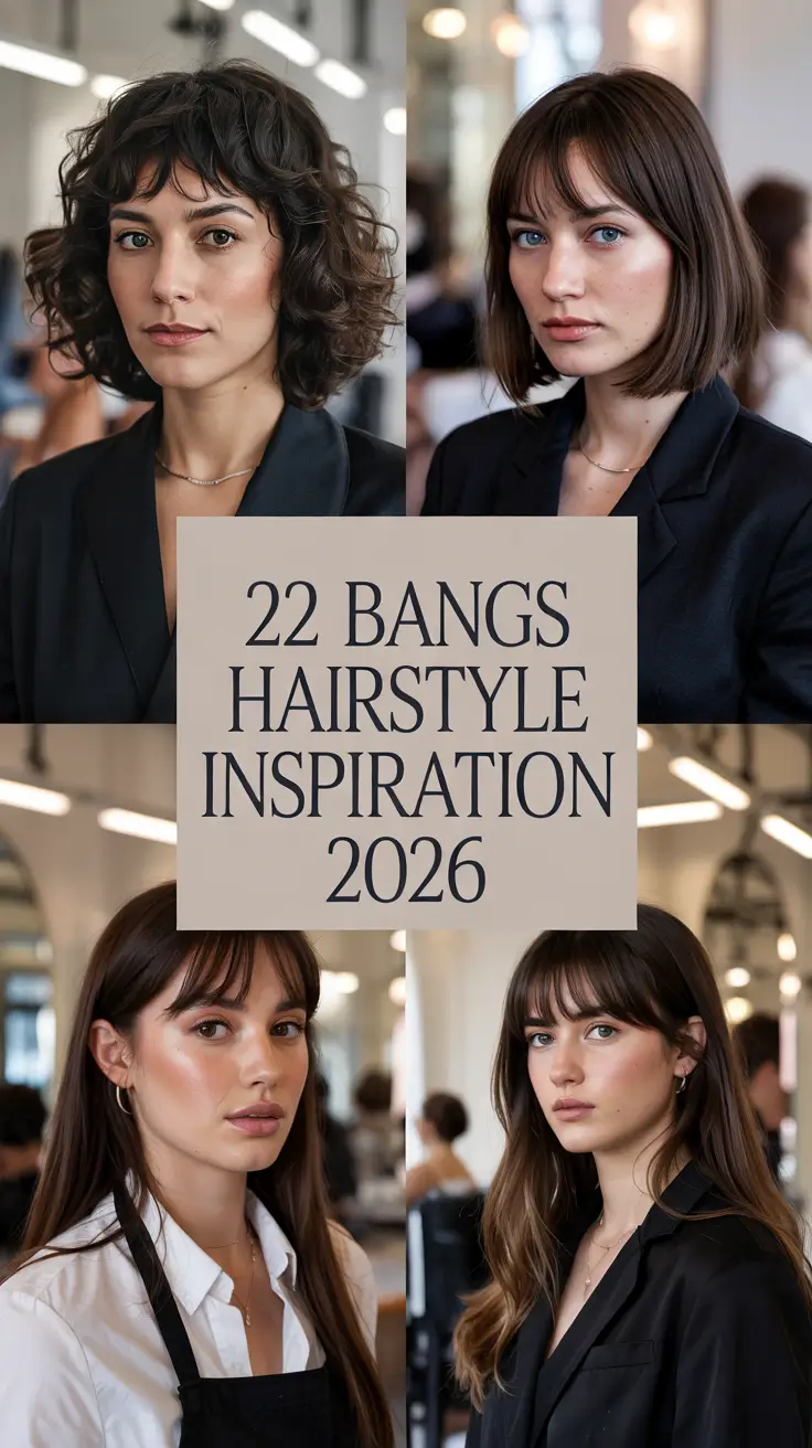 Bangs Hairstyle Inspiration 2026 – Trendy Haircuts with Bangs and Layers for Every Face Shape