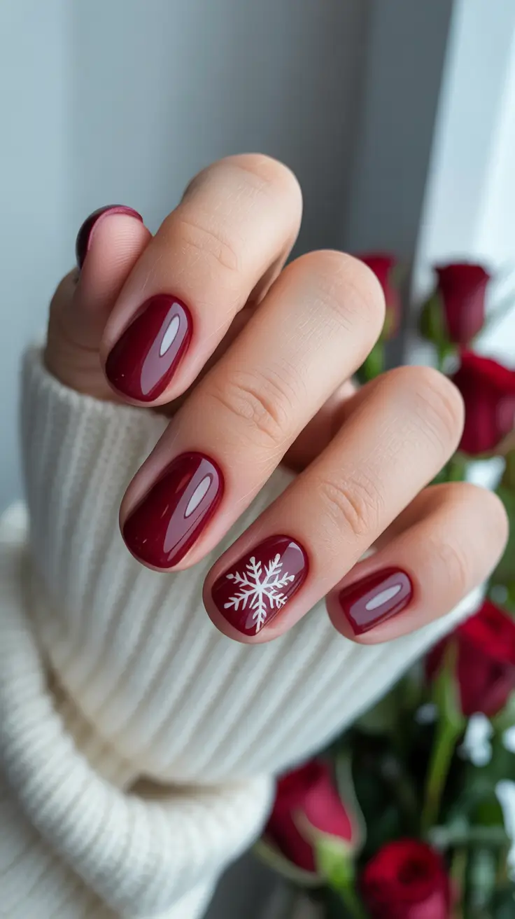 acrylic-nails-2026-Crimson-Snowfall-Minimalism