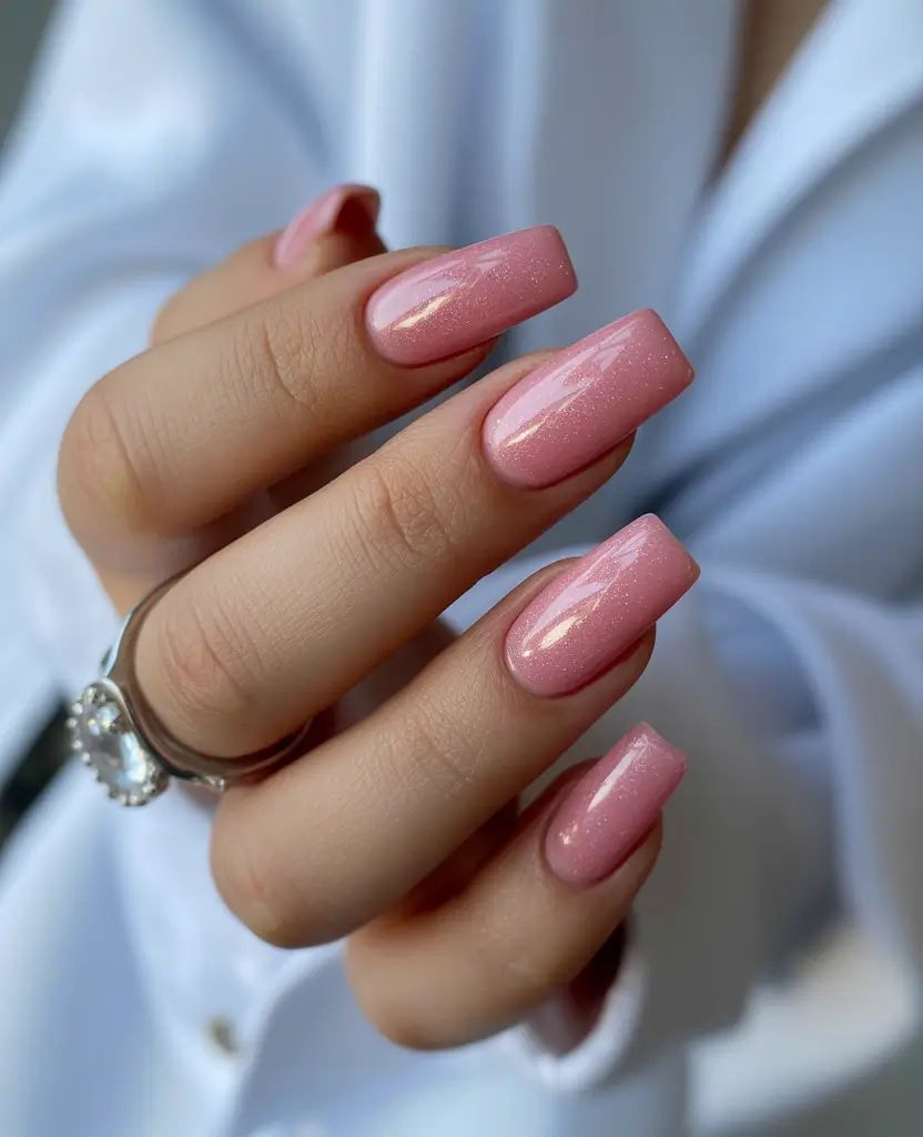 acrylic-nails-2026-Pink-Satin-Glow