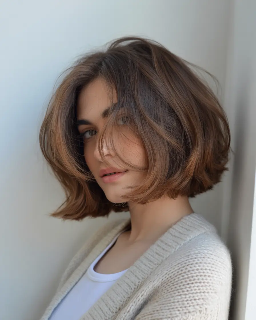 bob hairstyles Airy Textured Bronde Bob
