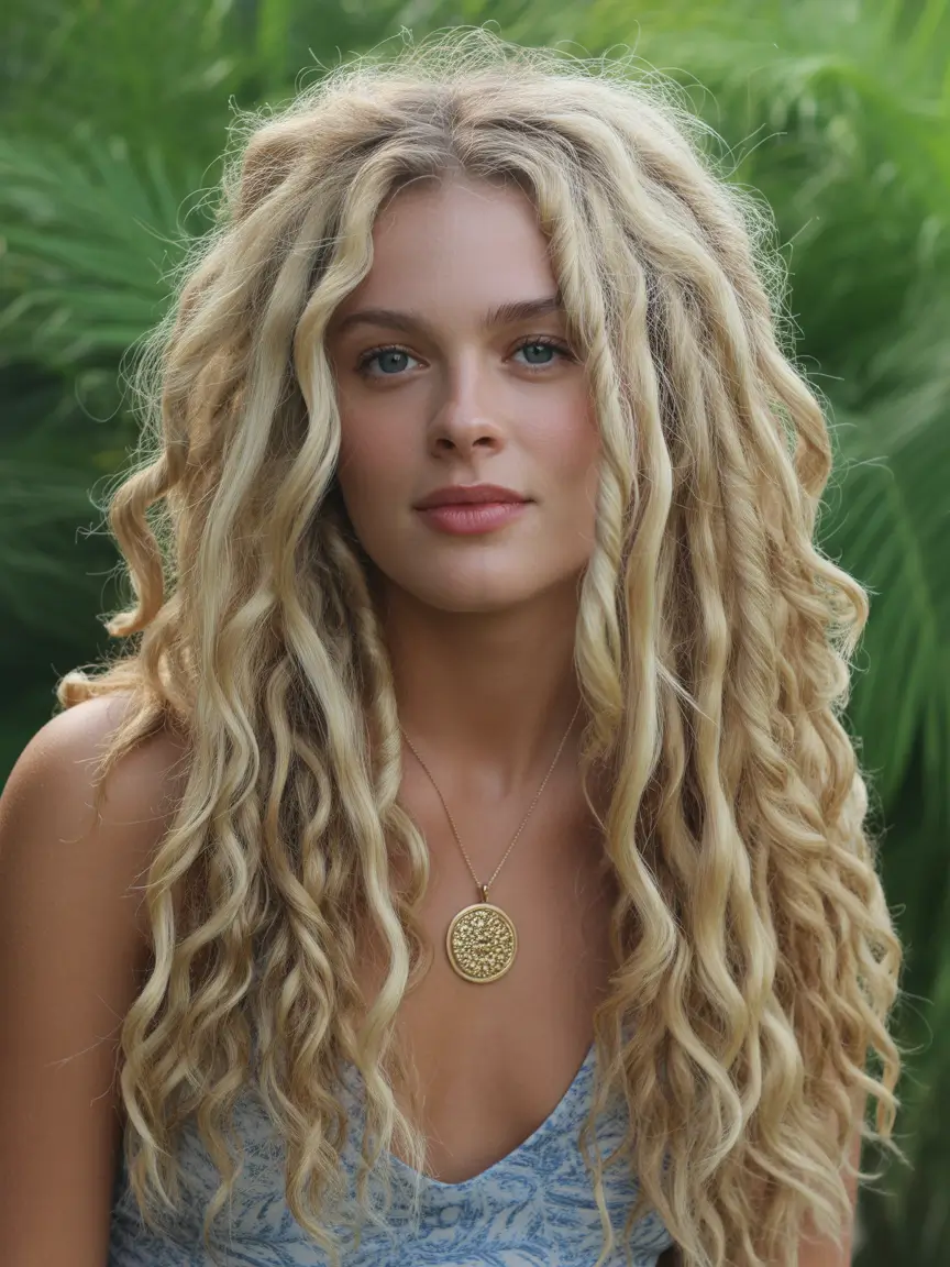 Best locs hairstyles 2026 Sunlit Mermaid Waves With Soft Loc Energy