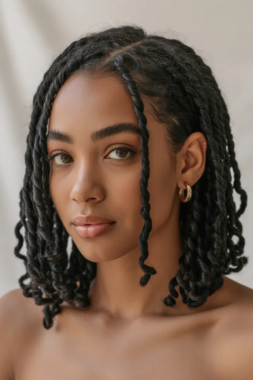 Best locs hairstyles 2026 Soft Shoulder Length Twist Locs With Natural Ease