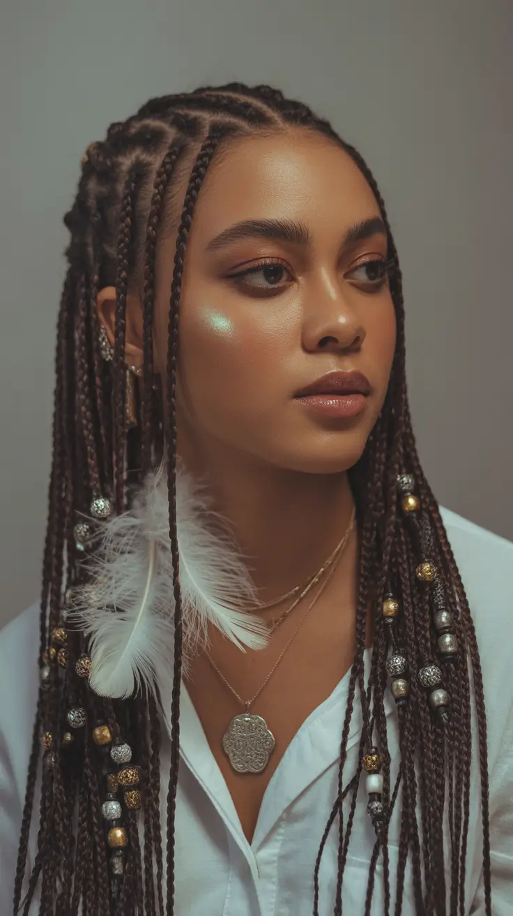 Best locs hairstyles 2026 Beaded Micro Braid Locs With Artistic Detail