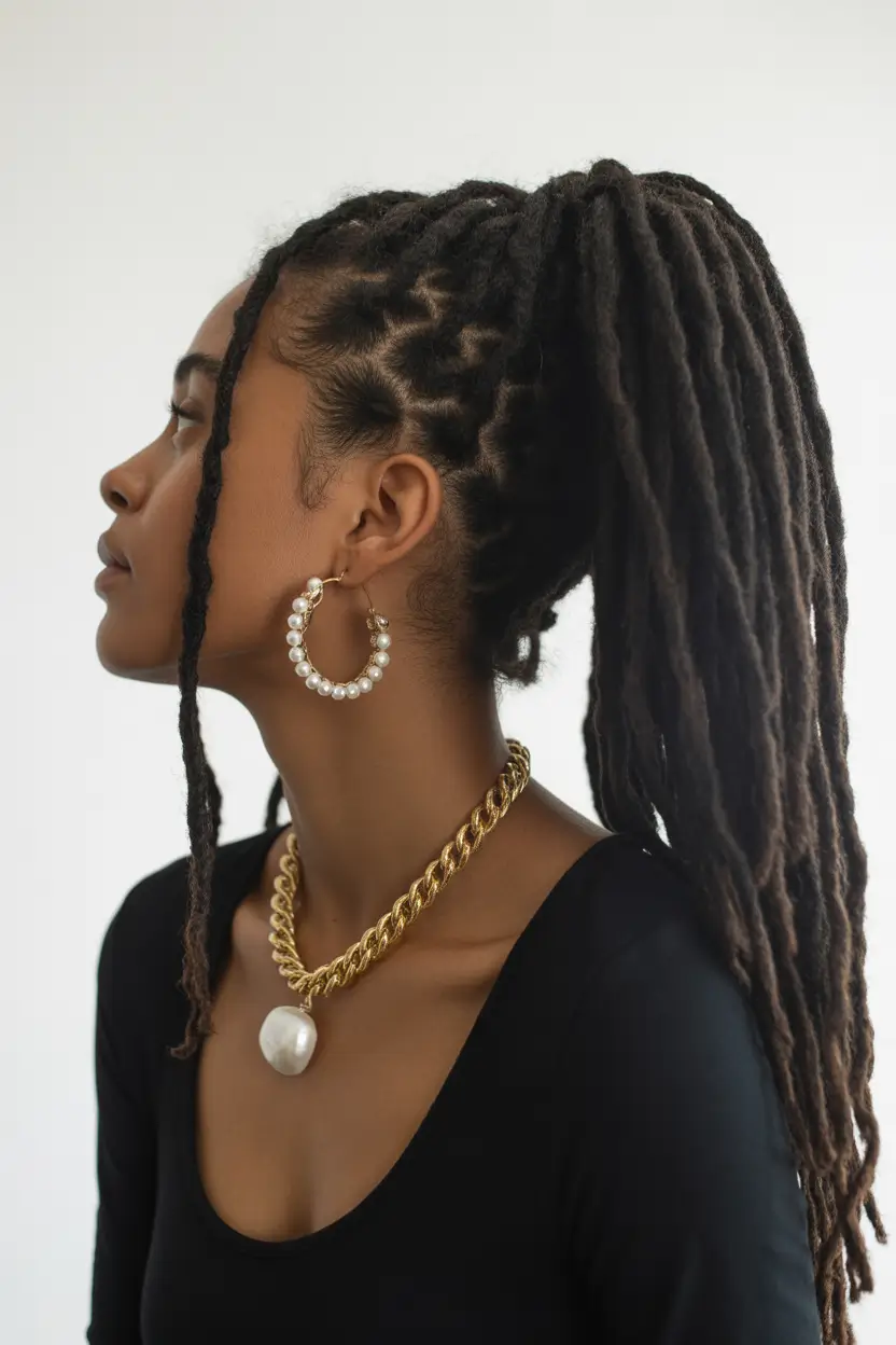 Best locs hairstyles 2026 High Pony Locs With Defined Retwist Precision