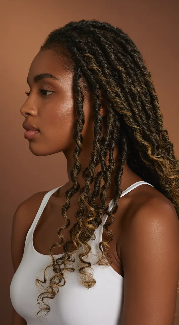 Best locs hairstyles 2026 Honey-Dipped Rope Locs With Curly Ends