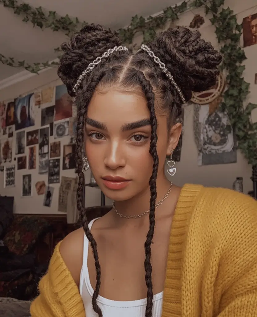 Best locs hairstyles 2026 Loc Buns With Braided Face Framing Magic