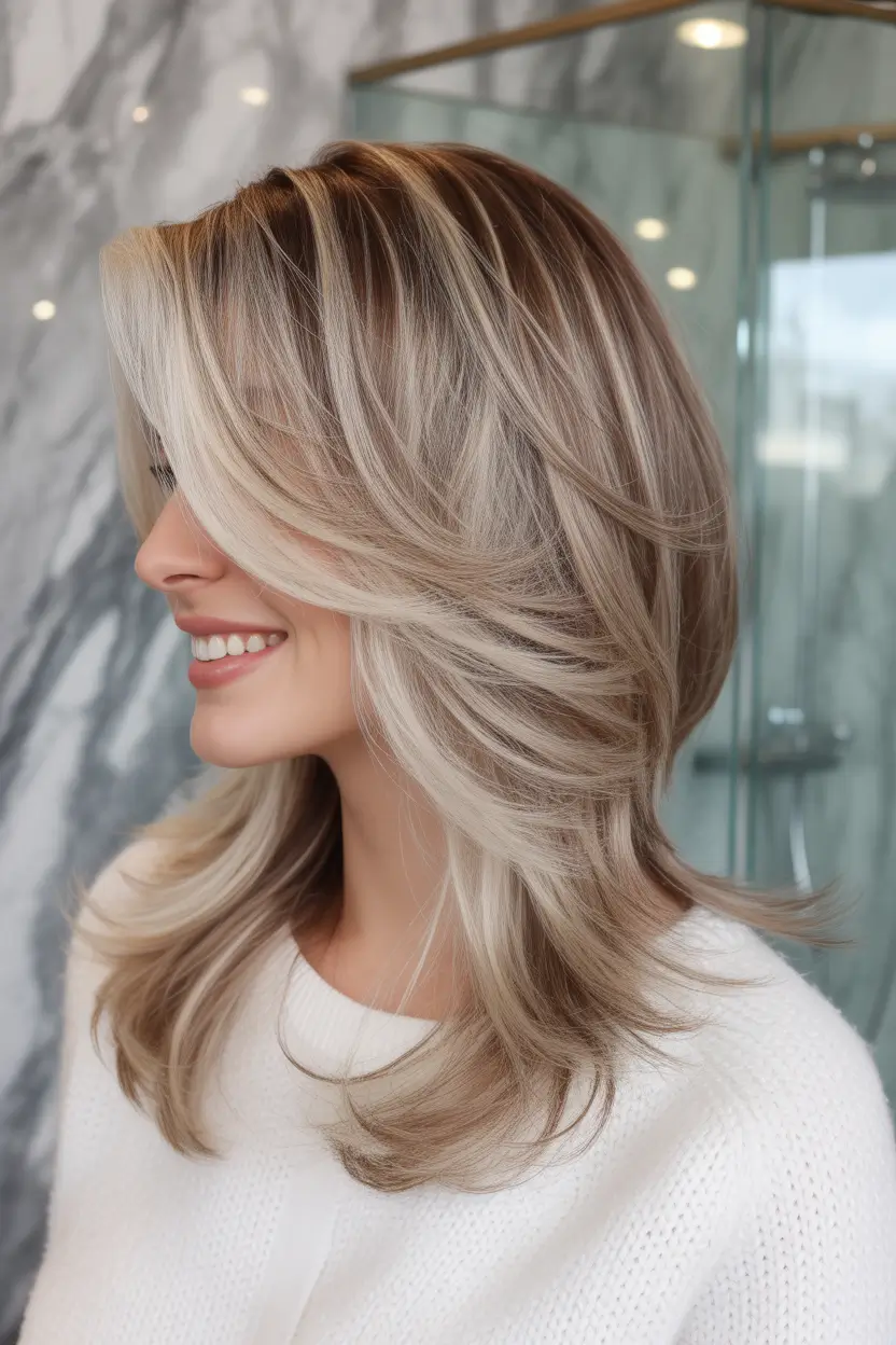 Best medium length hairstyles 2026 Layered Volume Blonde Blend