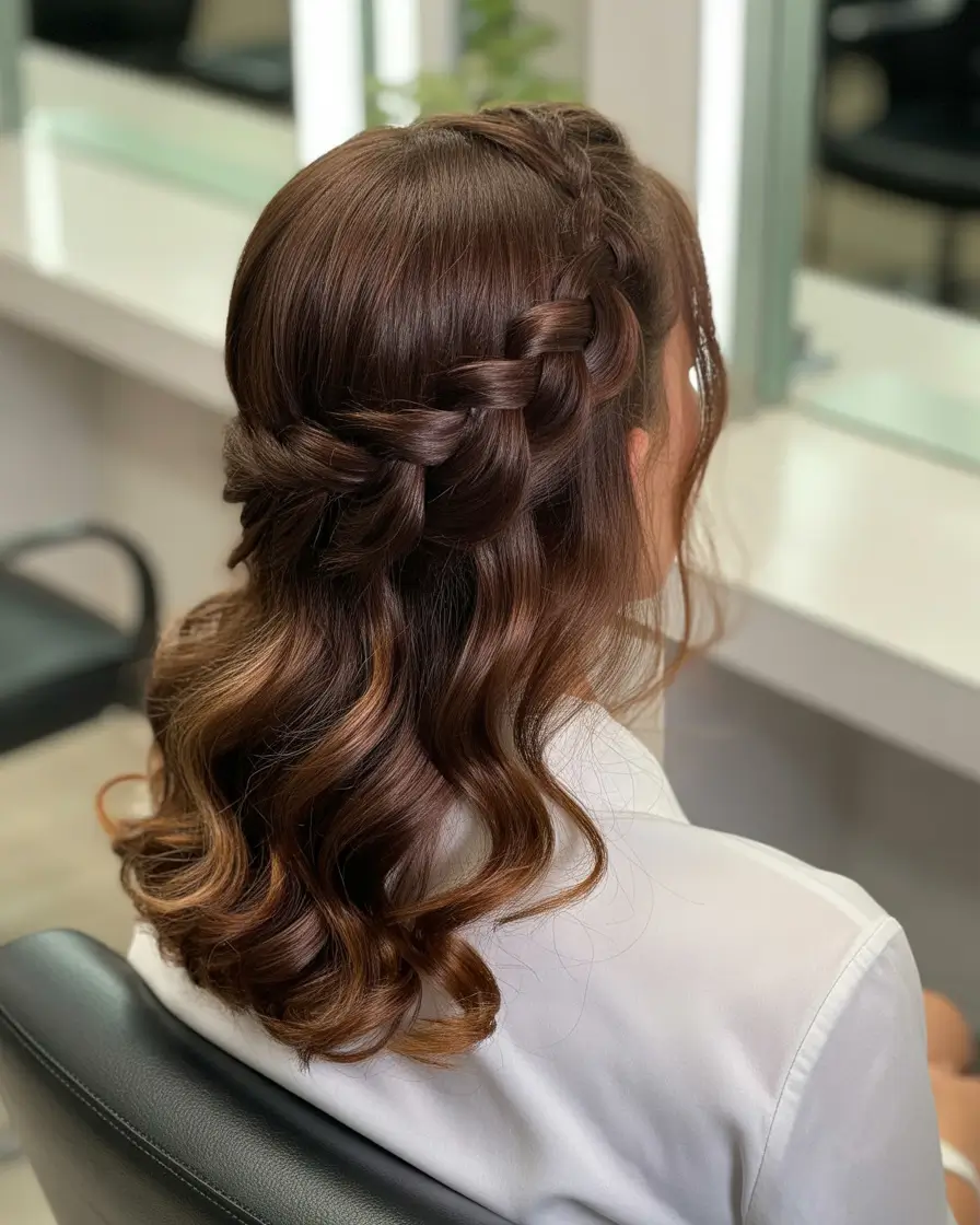 Best medium length hairstyles 2026 Twisted Braid Cascade