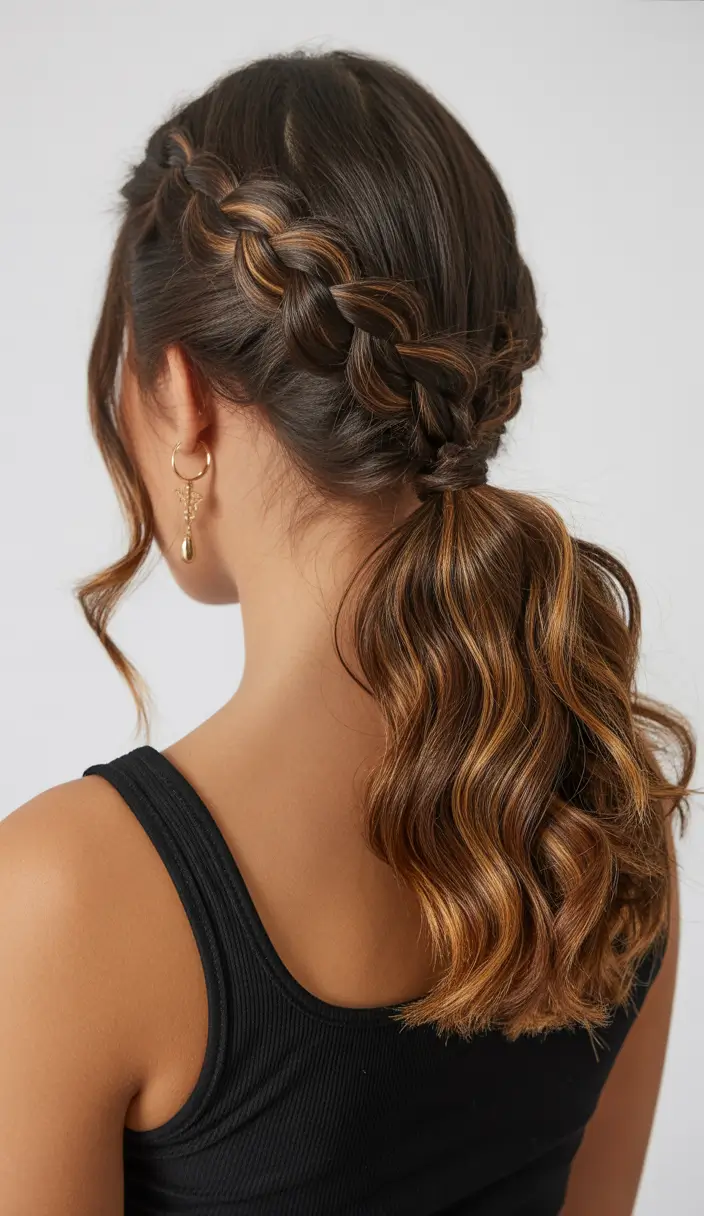 ponytail hairstyles Side Braided Ponytail Charm