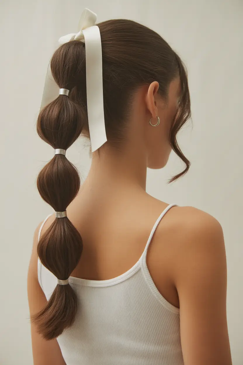 ponytail hairstyles Playful Bubble Ponytail